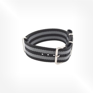 Antenen - Black and grey striped Nato Nylon strap
