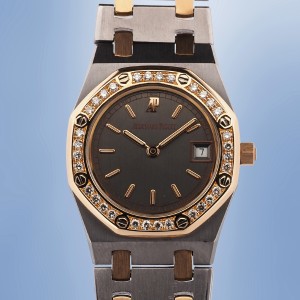 Audemars Piguet - Lady Royal Oak "Mini" Tantalum & Rose Gold Diamond-Set Bezel AP Service January 2026 Circa 1998 Quartz Cal. 2610 Ref. 66270TR.00.0722TR.02