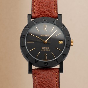 Bulgari - Automatic Genève limited edition in carbon and gold with Box and Papers