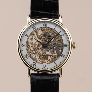 GMT - Gold Collection 18k Yellow Gold Skeleton Watch 