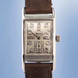 Longines x Auburn - Vintage Tank with Palladium Case and Diamond Indexes 20 x 38 mm 1944