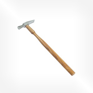Horotec - Hammer with flat/conic head in forged polished steel and wooden handle