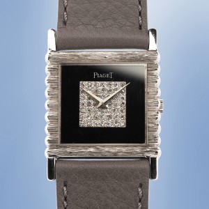 Piaget - Vintage Diamond & Onyx Dial White Gold 24mm Circa 1970 Ref. 9131C16
