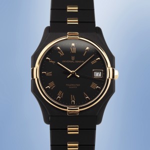 Universal Genève - NOS Polerouter Black PVD 31mm Quartz Circa 1990