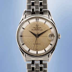 Universal Genève - Polerouter Date Automatic Microtor Vintage Gay Frères Bracelet Circa 1960 Ref. 204610-7