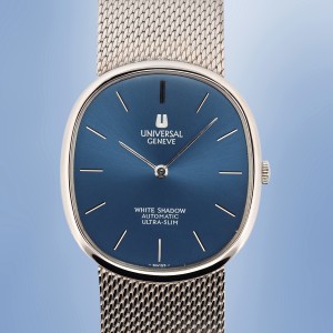 Universal Genève - White Shadow Ultra Slim Blue Ellipse 31x34mm Circa 1960 Ref. 866104