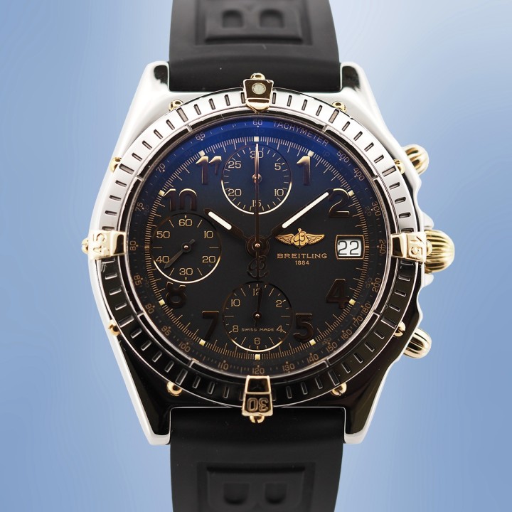Breitling - Chronomat Black Automatic Chronograph Serviced ! Circa 2000 Ref. B13050.1