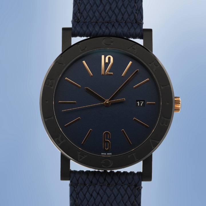 Bulgari - Solotempo Automatic Black SS PVD Full Set Ref. BB 41 S