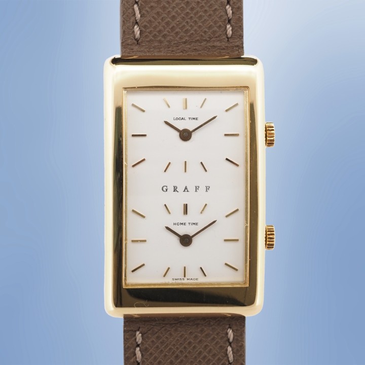 Chopard - Retailed by Graff Two Time Zone 18k Yellow Gold Quartz Circa 1990 Ref. 2240