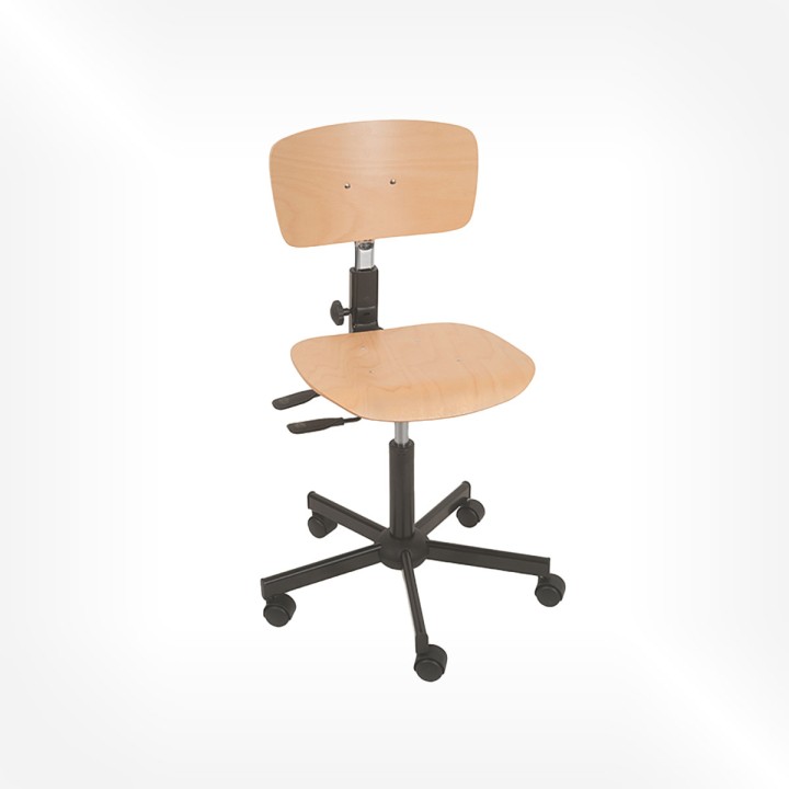 Horotec - Watchmaker wooden chair with casters