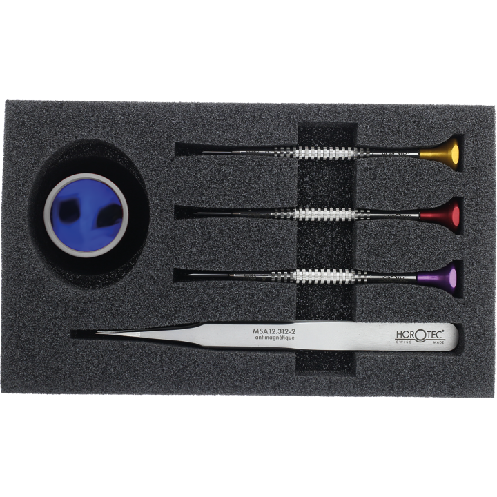 Horotec - Professional tool kit, screwdrivers, eyeglass and tweezers Horotec
