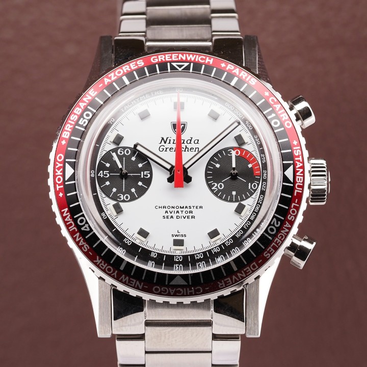 Nivada - Chronomaster Aviator Sea Diver Singer Paul Newman Inter. Bezel 38mm Full Set 2024