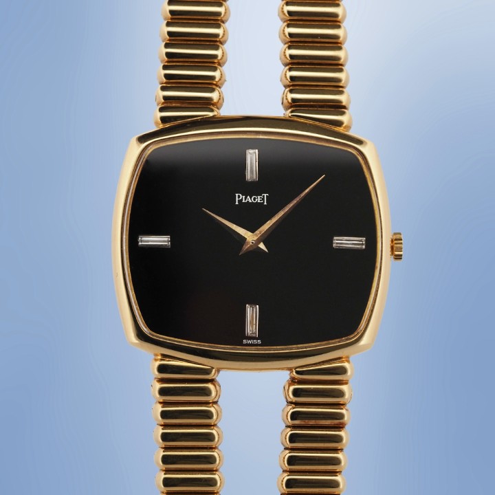 Piaget - "Black Tie Emparador" Vintage Onyx Dial and Diamond Markers Circa 1970 Piaget Cal. 9P1 Ref. 9731 C 210