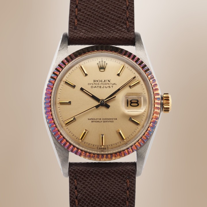Rolex - Datejust Vintage 36 Two Tone Unique Bezel ! Circa 1969 Ref. 1601
