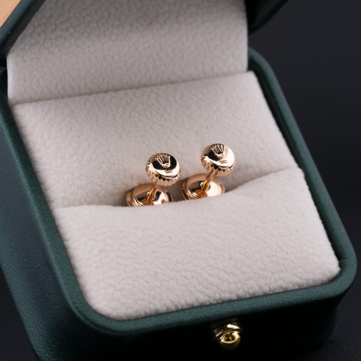 Watch Spare - Earrings made from original Rolex vintage crown of 4.6mm
