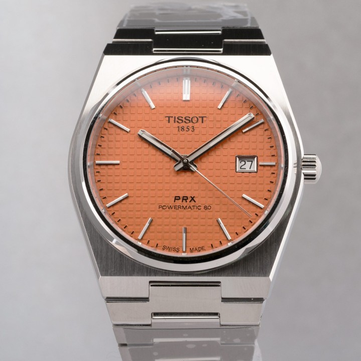 Tissot - PRX Automatic with unique salmon dial