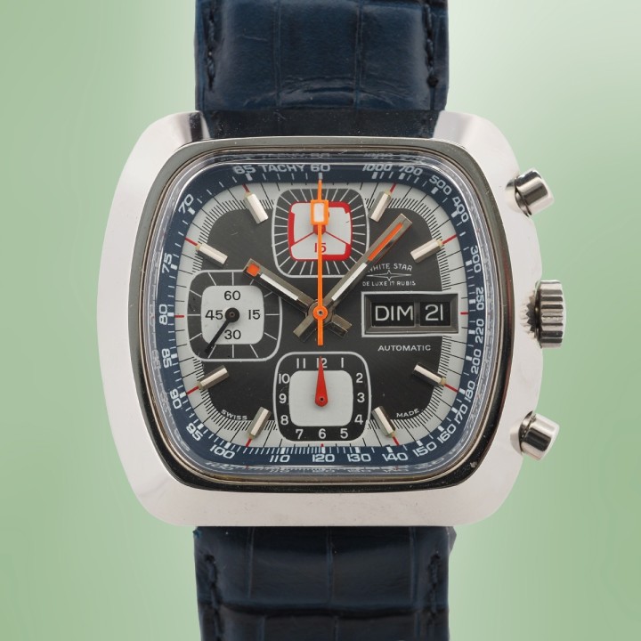 White Star - Racing Chronograph TV-Shape Vintage Cal. Valjoux 7750 Circa 1970