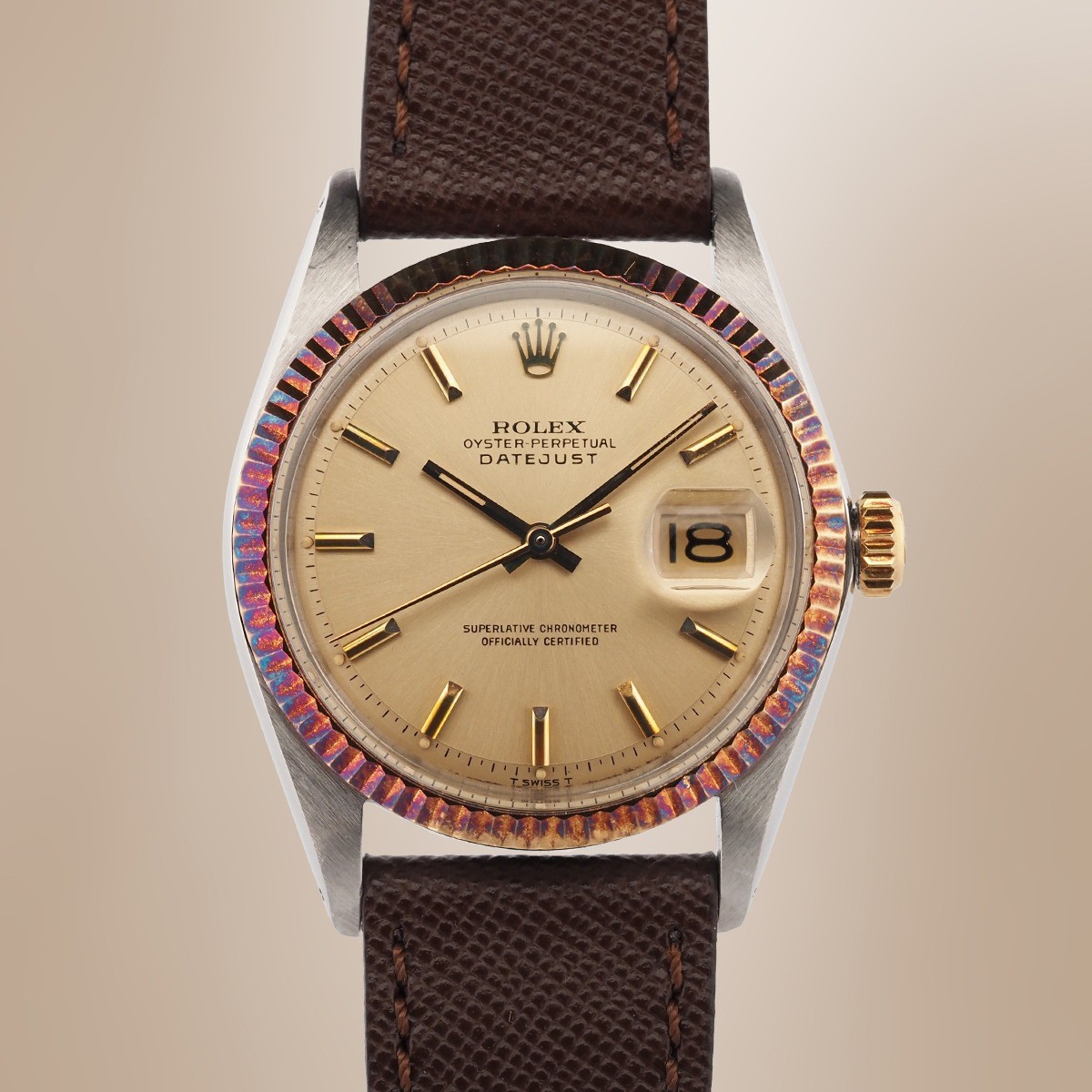 Rolex - Datejust Vintage 36 Two Tone Unique Bezel ! Circa 1969 Ref. 1601