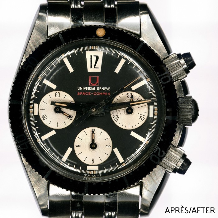 Universal Genève - Rubber pusher with support ring for Space-Compax Chrono Ref. 885104