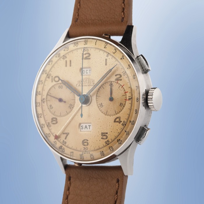 Angelus - Chronodato Triple Date 38mm Circa 1950 Cal. 217 Ref. 224 714