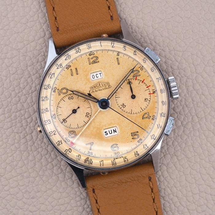 Angelus - Chronodato Triple Date 38mm Circa 1950 Cal. 217 Ref. 224 714