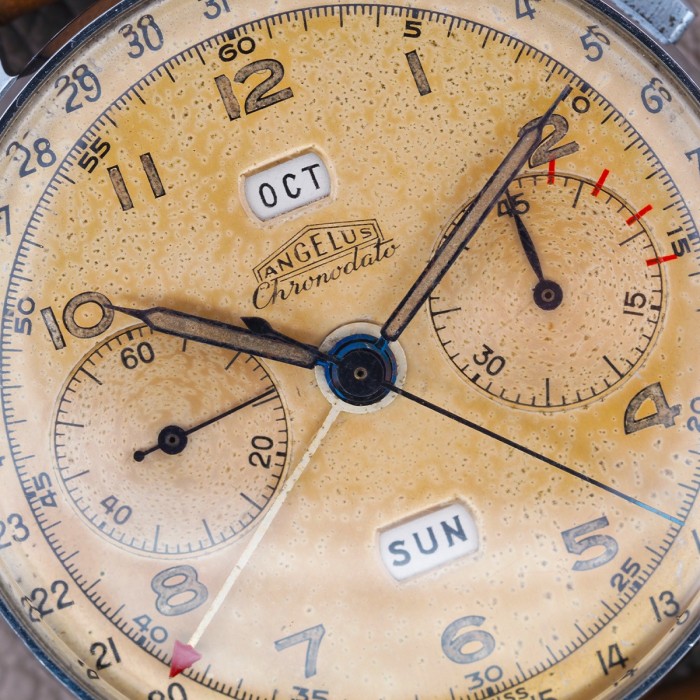Angelus - Chronodato Triple Date 38mm Circa 1950 Cal. 217 Ref. 224 714