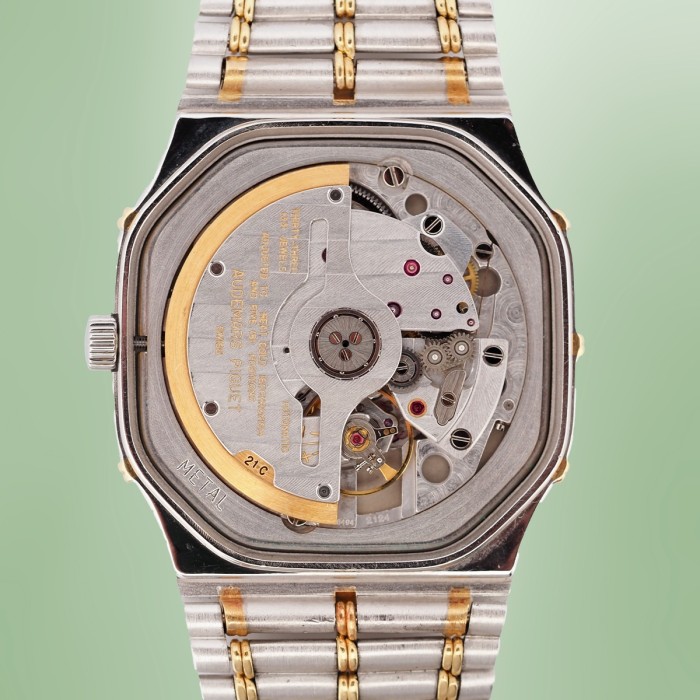 Audemars Piguet - Rare "Bamboo" Day-Date Moonphase Automatic WG & 18k YG Full Set Circa 1996 Ref. CA25621/614