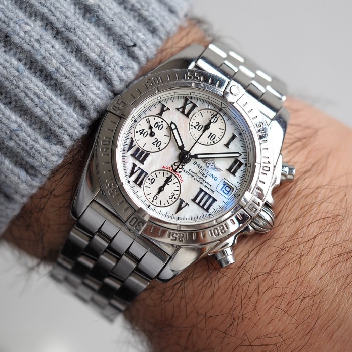 Breitling - Chrono Cockpit Mother of Pearl Dial Full Set Ref. A13358