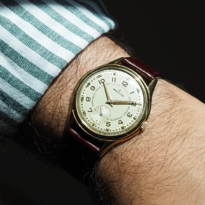 Breitling - GMT & GMT +1 Europe Dual Instantaneous Time Zone Circa 1950 Ref. 1211/19