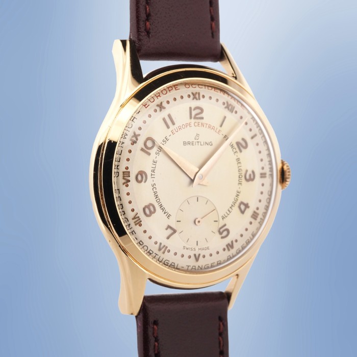 Breitling - Rare Vintage GMT Double Time 36mm Circa 1950 Ref. 1211/19