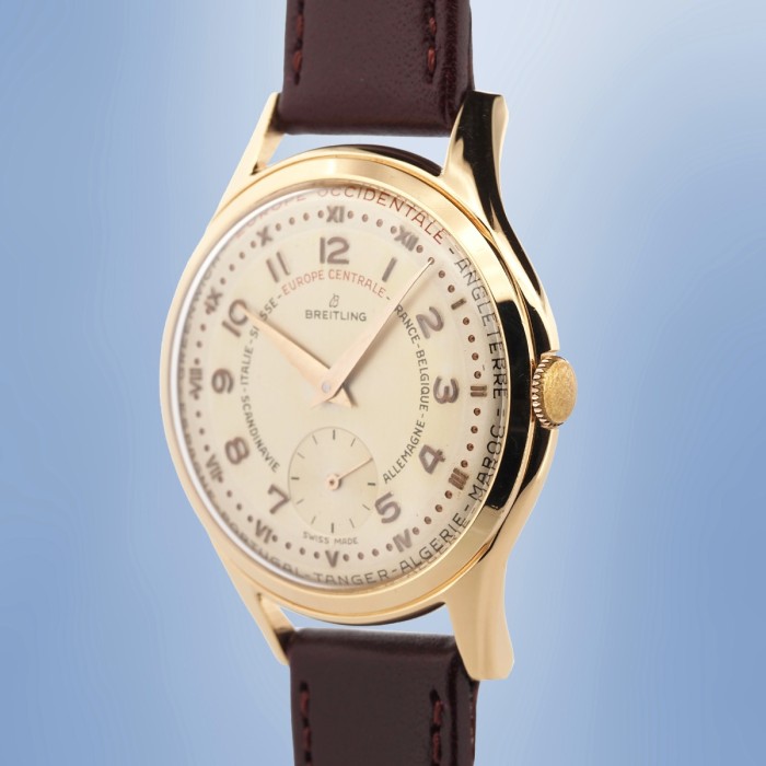 Breitling - Rare Vintage GMT Double Time 36mm Circa 1950 Ref. 1211/19