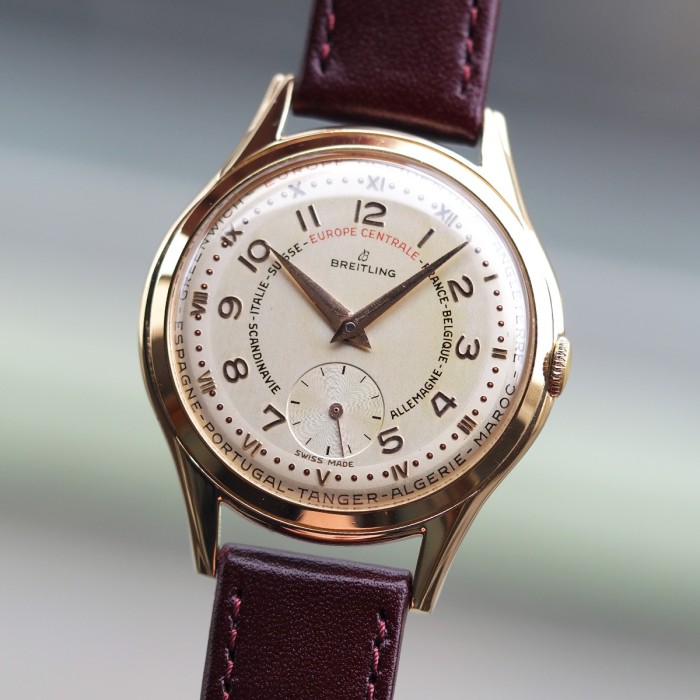 Breitling - Rare Vintage GMT Double Time 36mm Circa 1950 Ref. 1211/19
