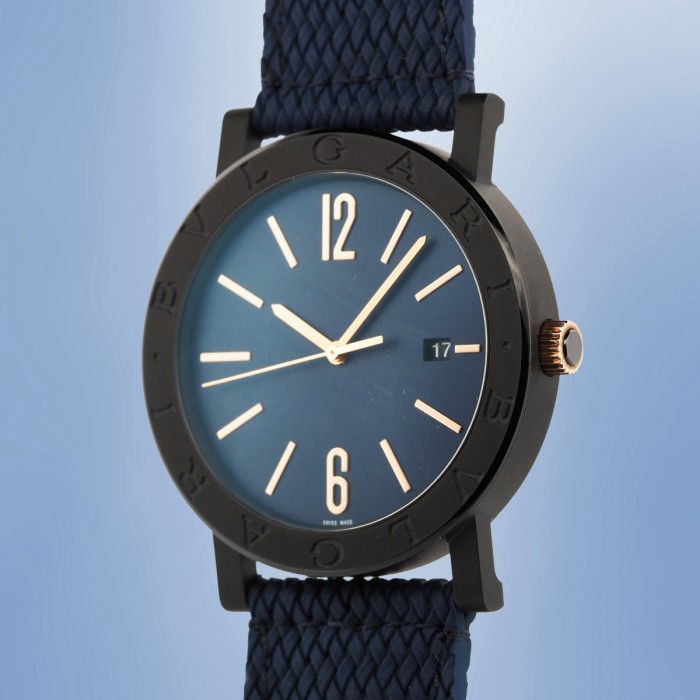 Bulgari - Solotempo Automatic Black SS PVD Full Set Ref. BB 41 S
