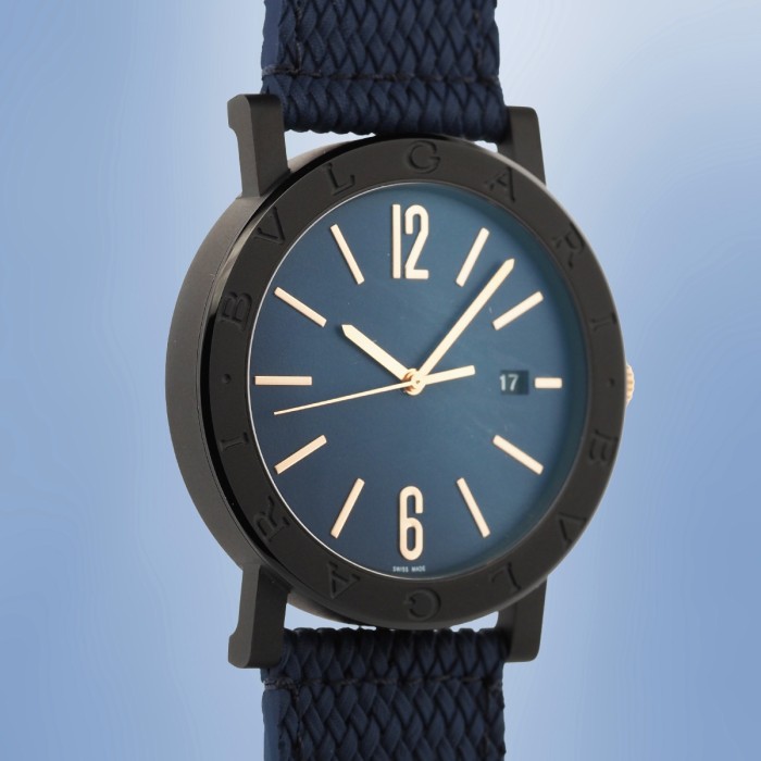 Bulgari - Solotempo Automatic Black SS PVD Full Set Ref. BB 41 S