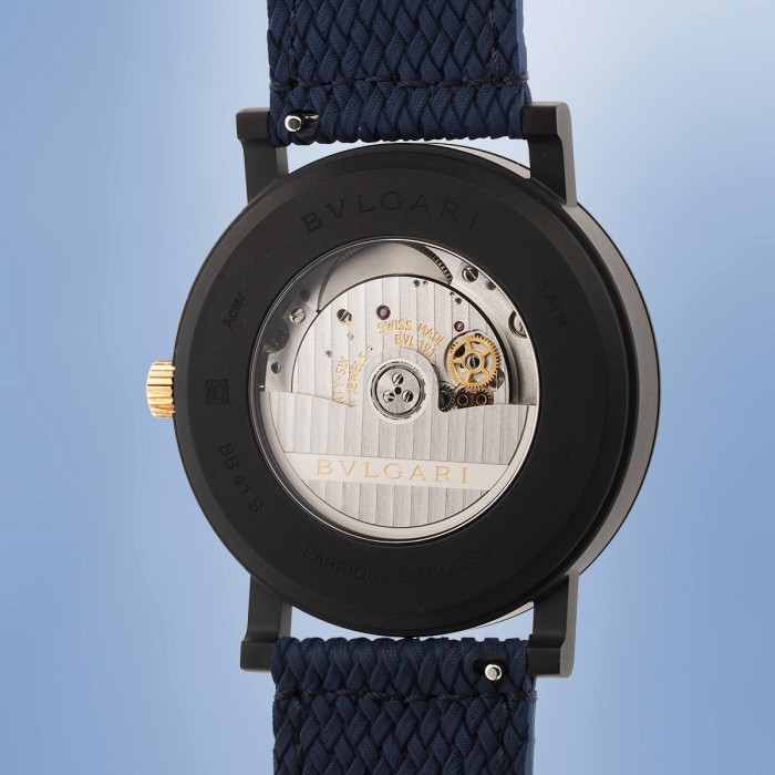 Bulgari - Solotempo Automatic Black SS PVD Full Set Ref. BB 41 S