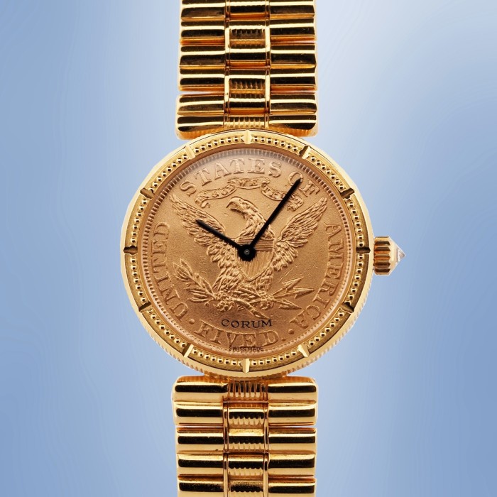 Corum - Unique "His & Hers" set with 18k Yellow Gold Necklace