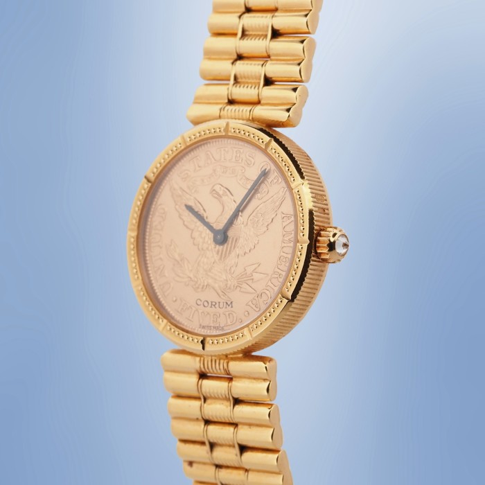 Corum - Unique "His & Hers" set with 18k Yellow Gold Necklace