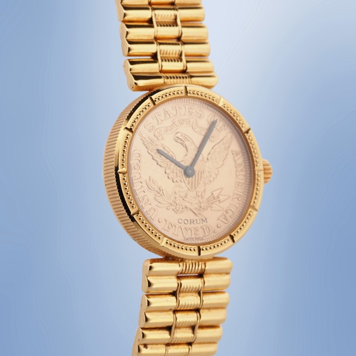 Corum - Unique "His & Hers" set with 18k Yellow Gold Necklace