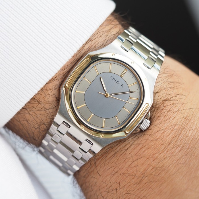 Credor - Seiko "Nautellipse & Royal Oak Style" Twinquartz High Accuracy Quartz Circa 1990 Ref. 9661-5000