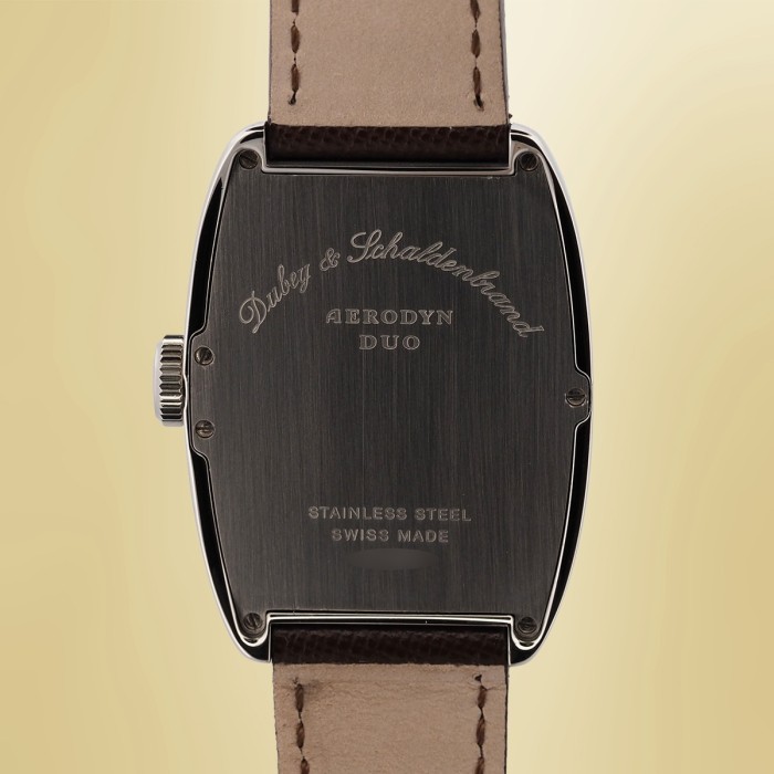 Dubey & Schaldenbrand - Aerodyn Duo Carre Cambre Dimplomatic Classic GMT Circa 2002 Ref. ADUO/ST/SIG/LD