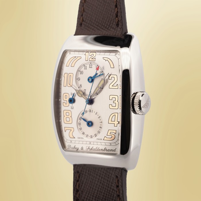 Dubey & Schaldenbrand - Aerodyn Duo Carre Cambre Dimplomatic Classic GMT Circa 2002 Ref. ADUO/ST/SIG/LD
