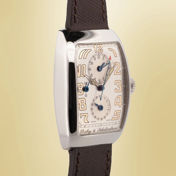 Dubey & Schaldenbrand - Aerodyn Duo Carre Cambre Dimplomatic Classic GMT Circa 2002 Ref. ADUO/ST/SIG/LD