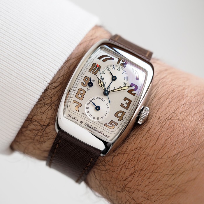Dubey & Schaldenbrand - Aerodyn Duo Carre Cambre Dimplomatic Classic GMT Circa 2002 Ref. ADUO/ST/SIG/LD