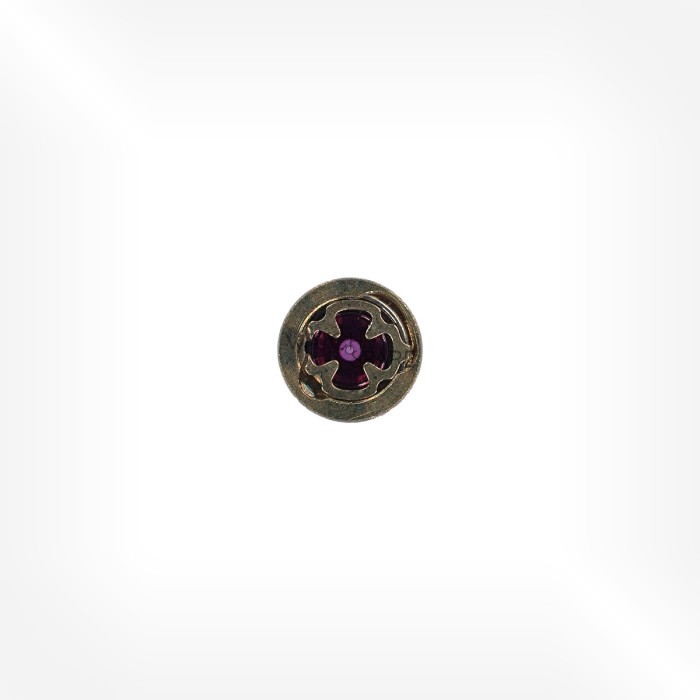 FHF Cal. 28 - Upper cap jewel with end-piece, nickel "FONTO" 312