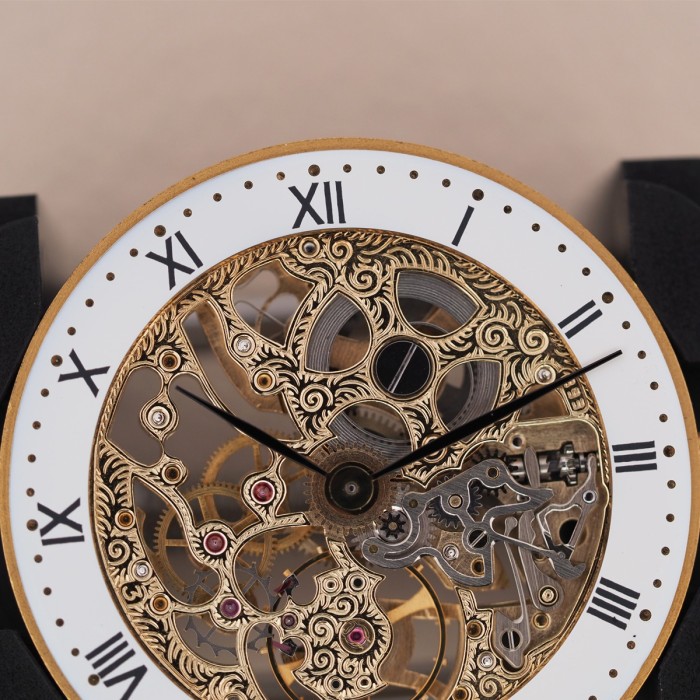 GMT - Gold Collection 18k Yellow Gold Skeleton Watch 