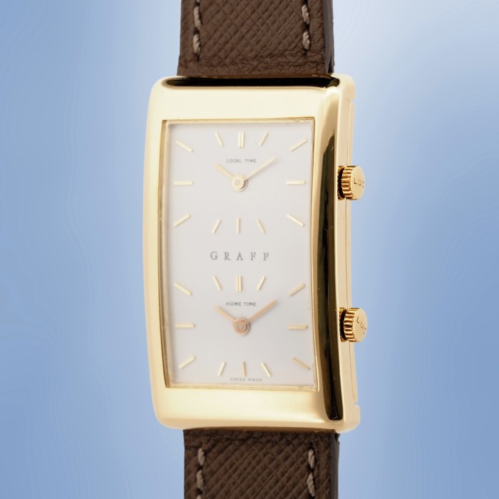 Chopard - Retailed by Graff Two Time Zone 18k Yellow Gold Quartz Circa 1990 Ref. 2240