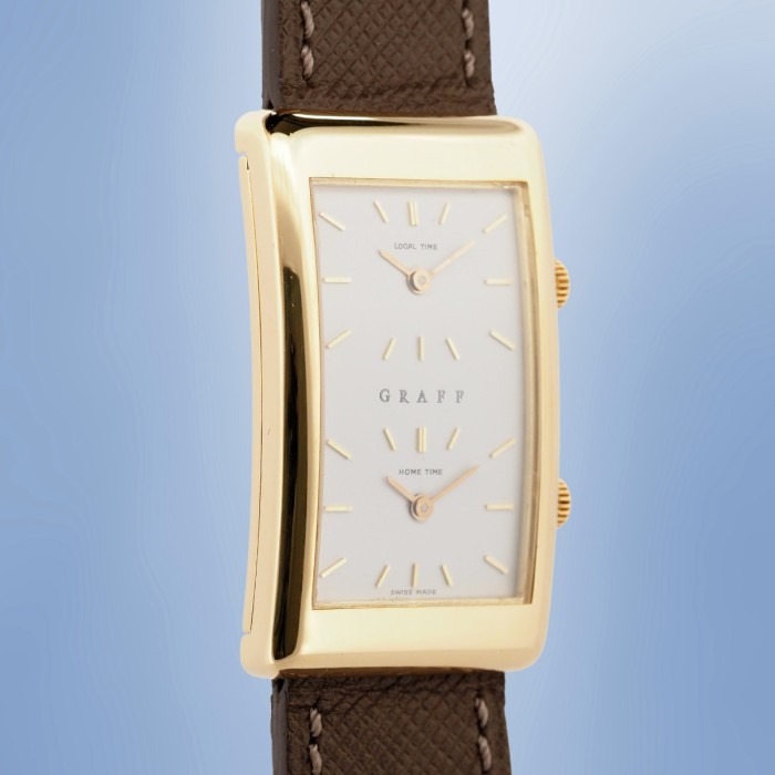 Chopard - Retailed by Graff Two Time Zone 18k Yellow Gold Quartz Circa 1990 Ref. 2240