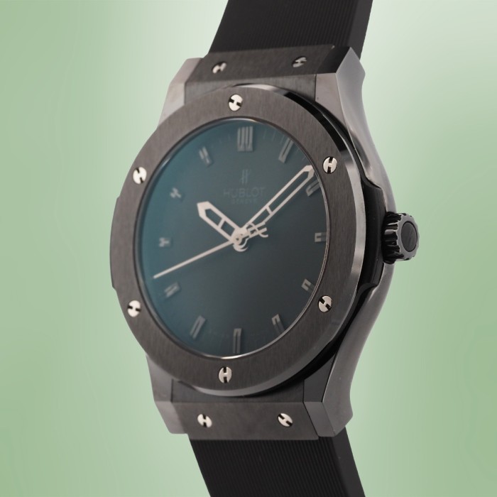 Hublot - Classic Fusion Big Bang All Black Automatic Titanium & Ceramic Limited Edition 500 pc. Circa 2008 Full Set Ref. 501.CM.1110.RX
