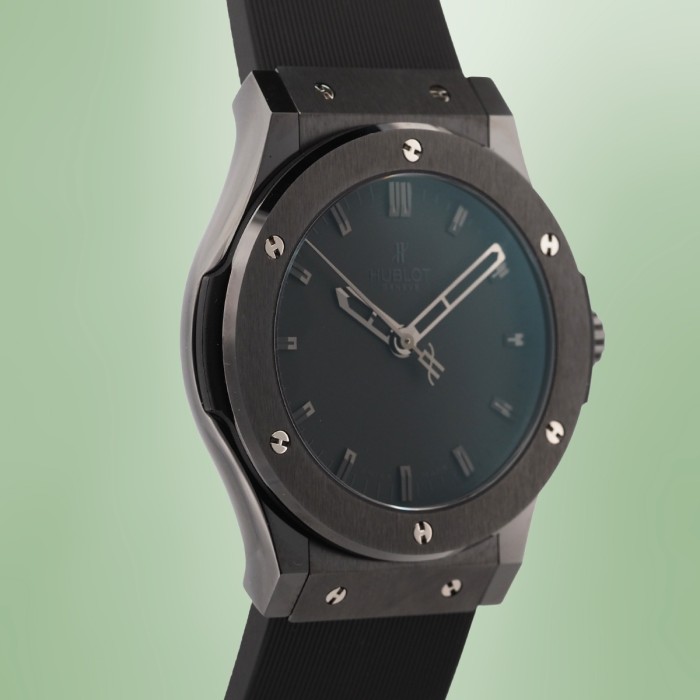 Hublot - Classic Fusion Big Bang All Black Automatic Titanium & Ceramic Limited Edition 500 pc. Circa 2008 Full Set Ref. 501.CM.1110.RX