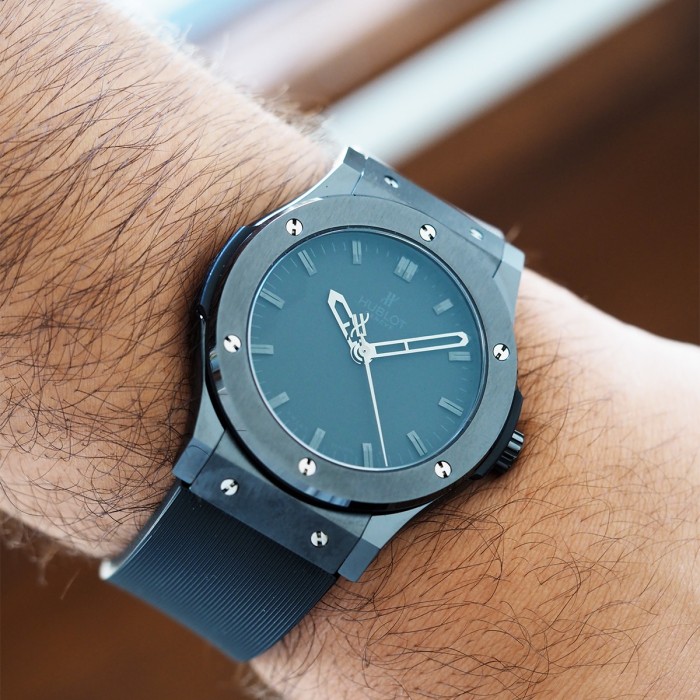 Hublot - Classic Fusion Big Bang All Black Automatic Titanium & Ceramic Limited Edition 500 pc. Circa 2008 Full Set Ref. 501.CM.1110.RX